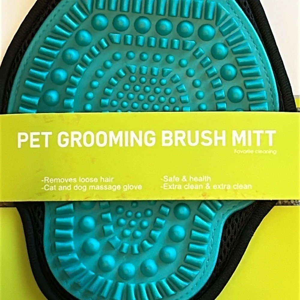 nunbell pet grooming brush mitt Gloves - Blue - BRAND NEW